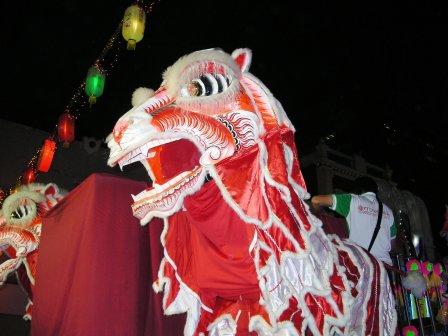 lion dance at tooth relic opening