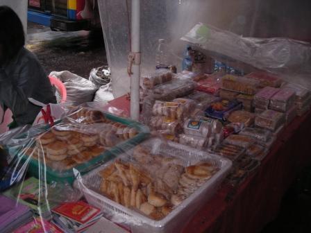 chinese pastry stall in yangon chinatown