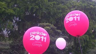 pink dot balloons